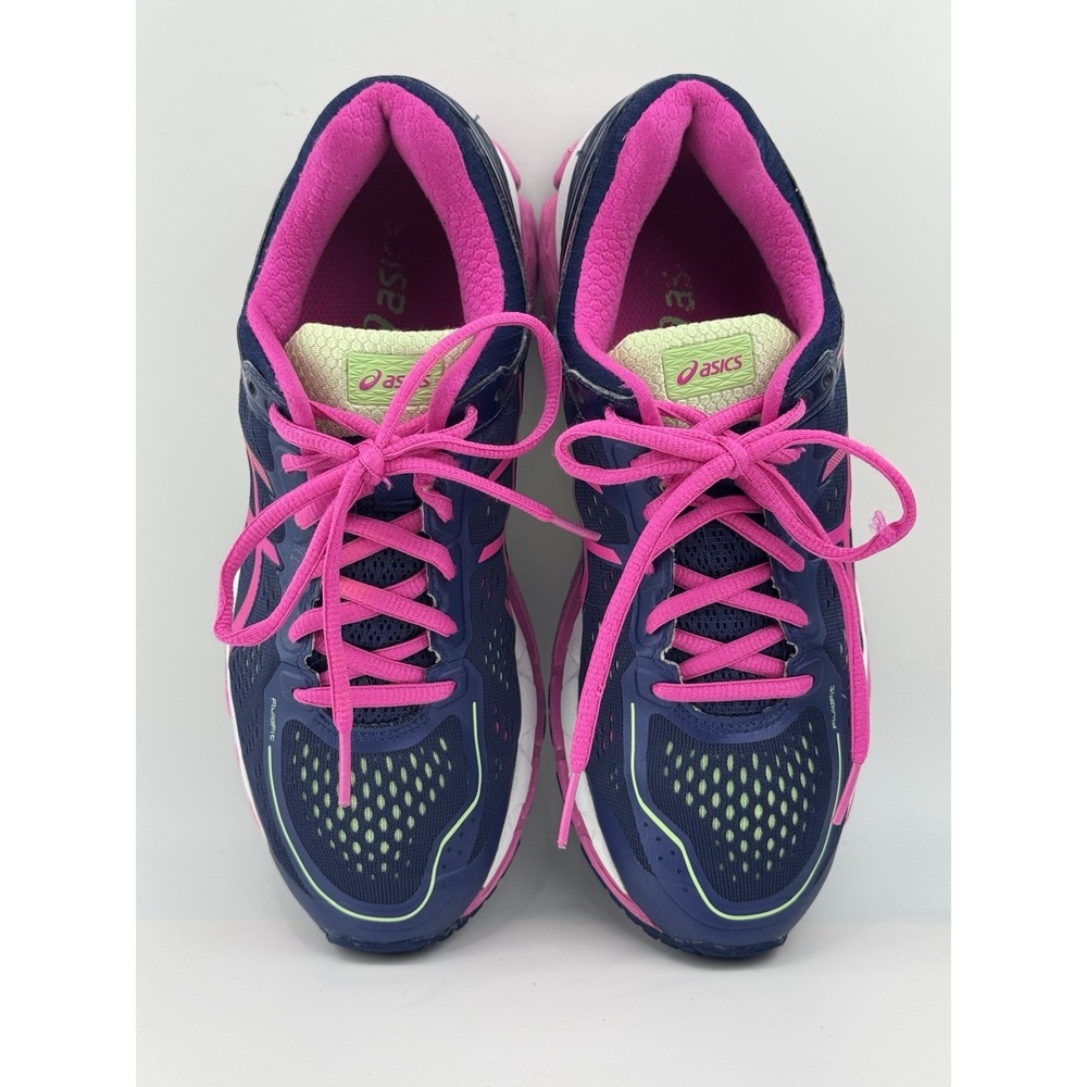 ASICS GEL-Kayano 22 Navy Pink Athletic Sneakers Knit Low Top T598N (D) Size 9 - Picture 5 of 10